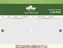 Tablet Screenshot of kauaipalmshotel.com